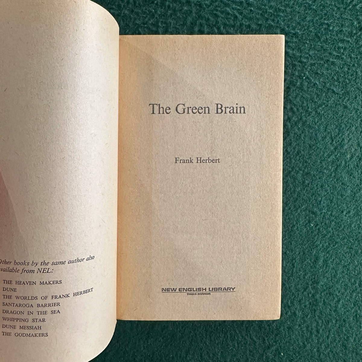 Vintage Sci-Fi Paperback: Frank Herbert - The Green Brain