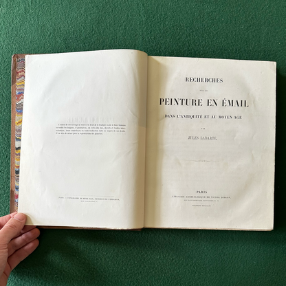 Antique Art Hardback: Jules Lebarte - Recherches sur la Peinture en Email dans L'antiquite et au Moyen Age 1856