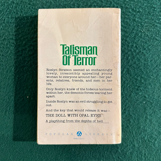 Vintage Horror Paperback: Jean DeWeese The Doll with Opal Eyes