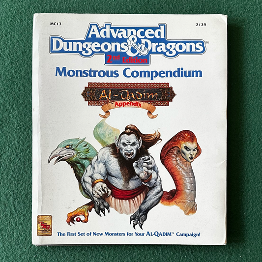 Vintage Advanced Dungeons & Dragons 2e Accessory: Monstrous Compendium: A-Qadim Appendix