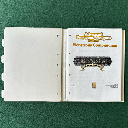 Vintage Advanced Dungeons & Dragons 2e Accessory: Monstrous Compendium: A-Qadim Appendix