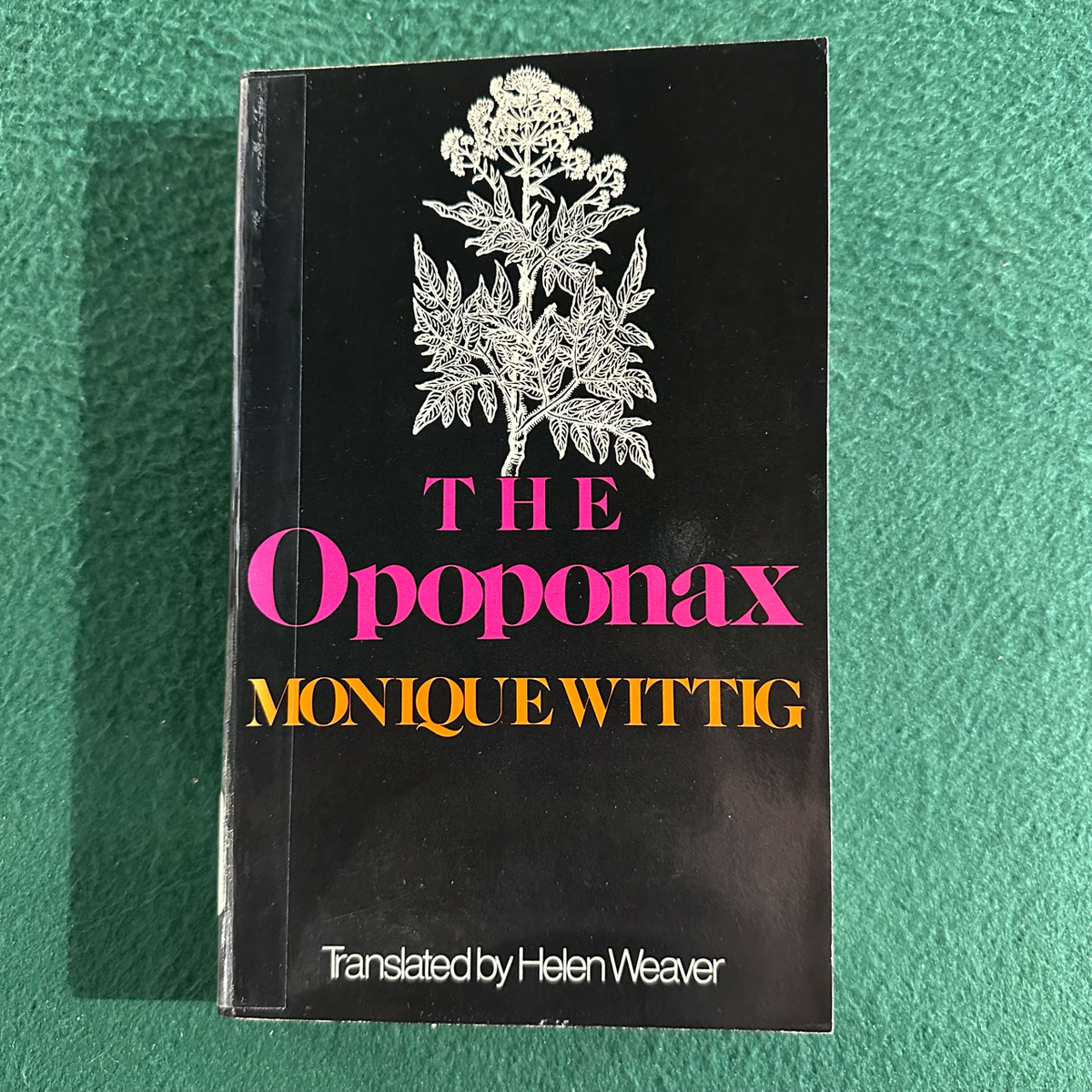 Vintage Fiction Paperback: Monique Wittig - The Opoponax FIRST PRINTING