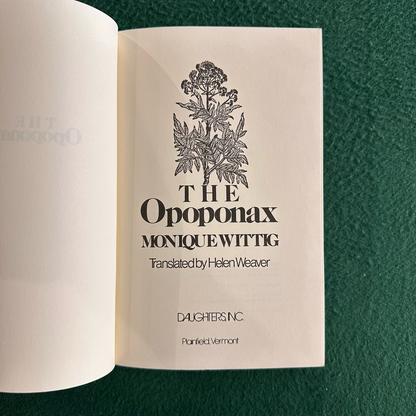 Vintage Fiction Paperback: Monique Wittig - The Opoponax FIRST PRINTING