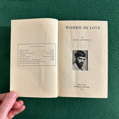 Vintage Fiction Hardback: D H Lawrence - Women in Love FOURTH PRINTING