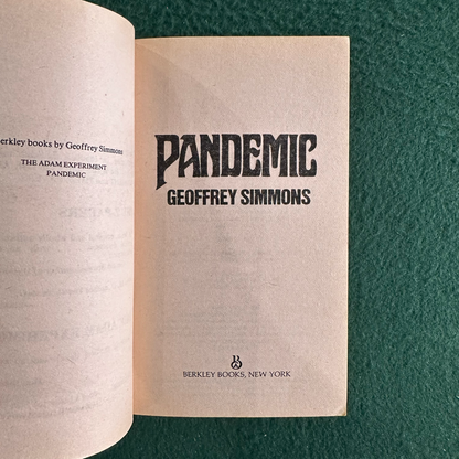 Vintage Horror Paperback: Geoffrey Simmons - Pandemic