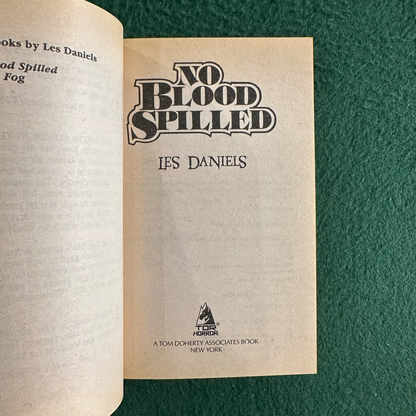Vintage Horror Paperback: Les Daniels - The Chronicles of Don Sebastian: No Blood Spilled FIRST PRINTING