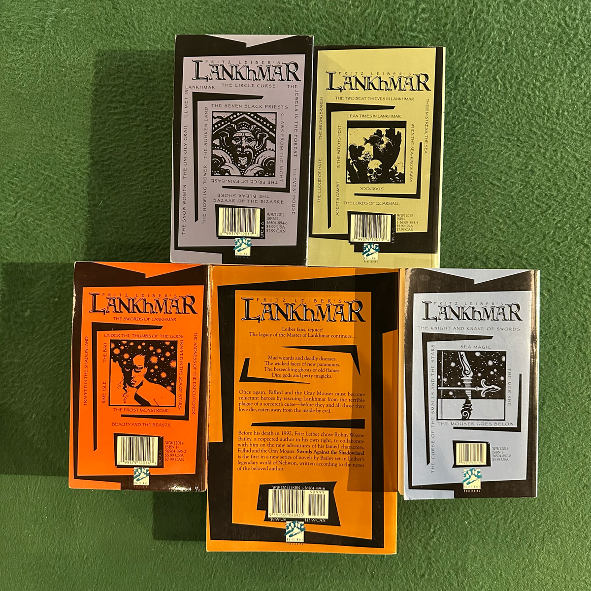 Vintage Fantasy Paperbacks: Fritz Leiber - Adventures of Fafhrd and The Gray Mouser Vols 1-4 with Swords Against the Shadowland, Mignola Covers