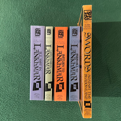 Vintage Fantasy Paperbacks: Fritz Leiber - Adventures of Fafhrd and The Gray Mouser Vols 1-4 with Swords Against the Shadowland, Mignola Covers