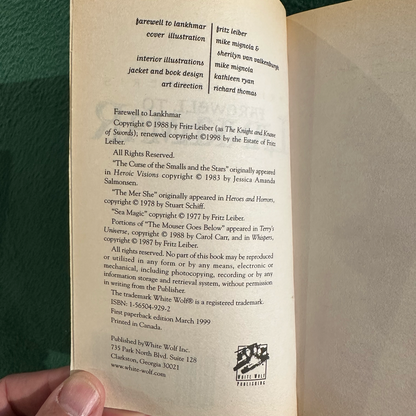 Vintage Fantasy Paperbacks: Fritz Leiber - Adventures of Fafhrd and The Gray Mouser Vols 1-4 with Swords Against the Shadowland, Mignola Covers