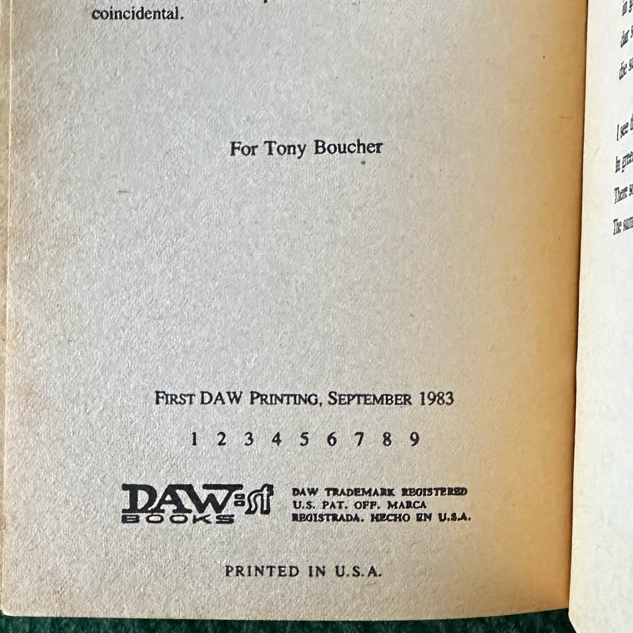 Vintage Sci-Fi Paperback: Philip K Dick - Ubik FIRST PRINTING