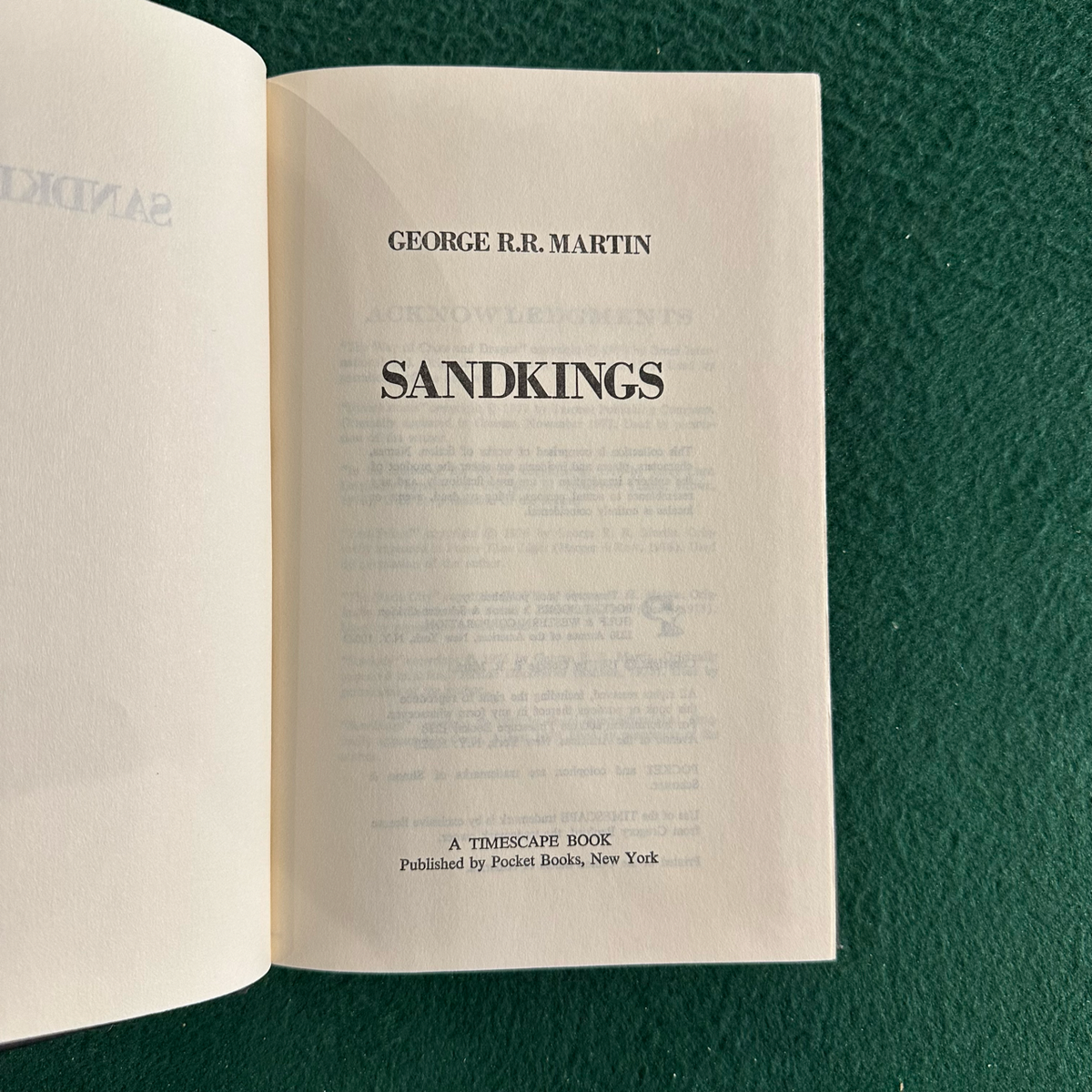Vintage Sci-Fi Hardback: George R R Martin - Sandkings BCE