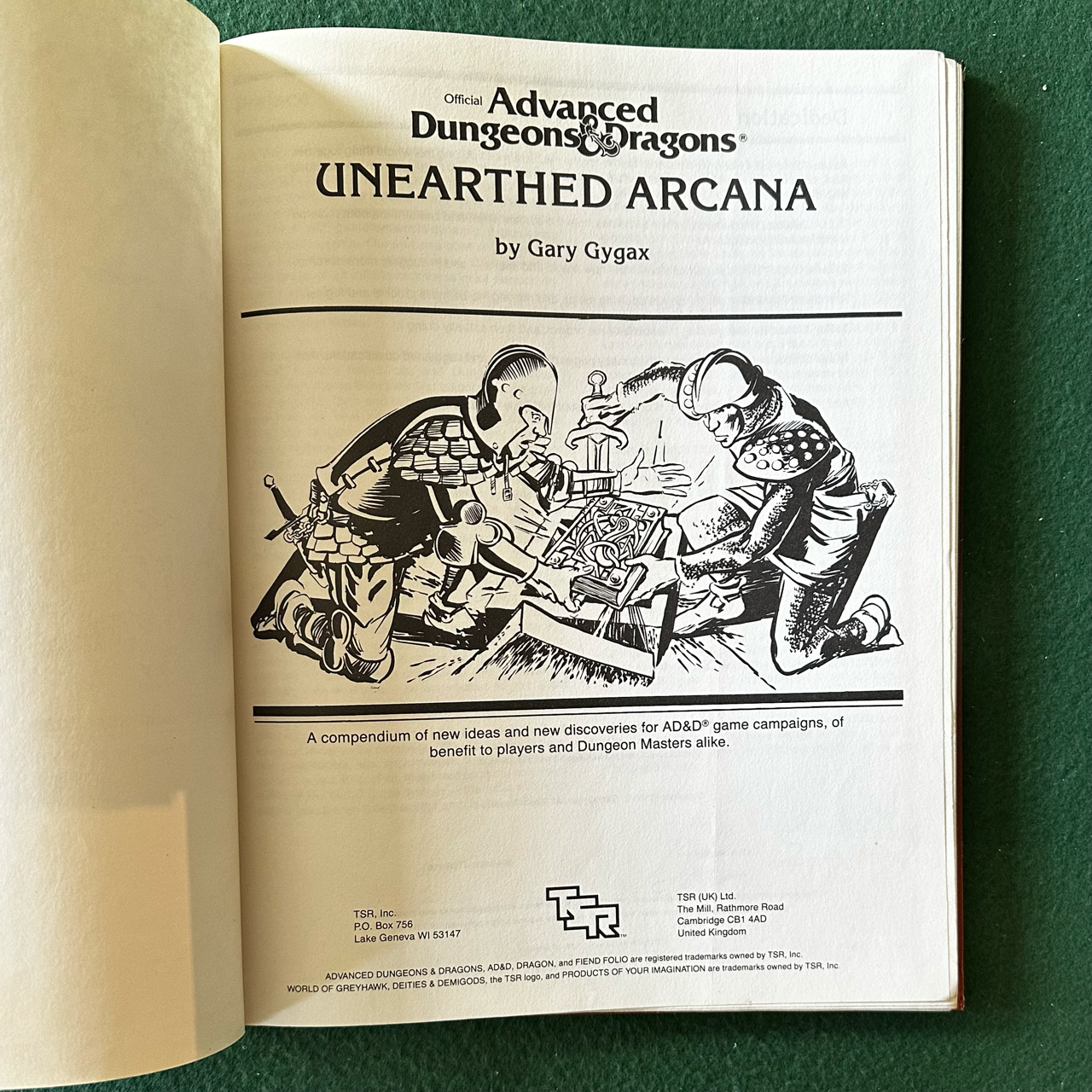 Vintage Advanced Dungeons & Dragons Accessory: Unearthed Arcana 1985
