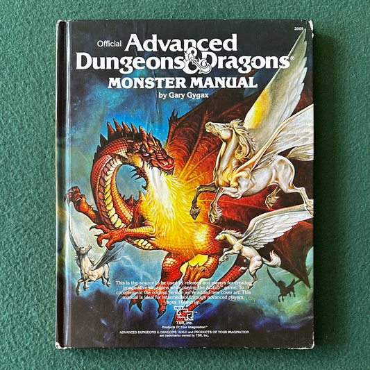 Vintage Advanced Dungeons & Dragons Accessory: Monster Manual TSR 4th Edition 1979