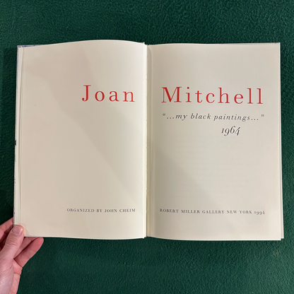 Art Hardback: Joan Mitchell - My Black Paintings...