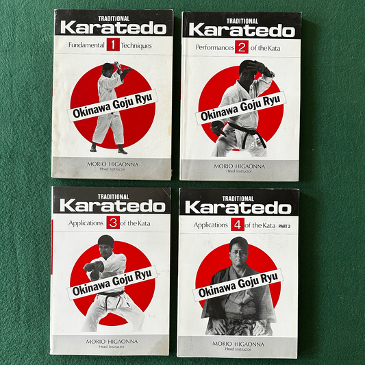 Vintage Non-Fiction Paperbacks: Morio Higaonna - Traditional Karatedo Okinawan Goju-Ryu, Books 1-4 FIRST PRINTS