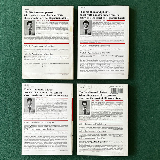 Vintage Non-Fiction Paperbacks: Morio Higaonna - Traditional Karatedo Okinawan Goju-Ryu, Books 1-4 FIRST PRINTS