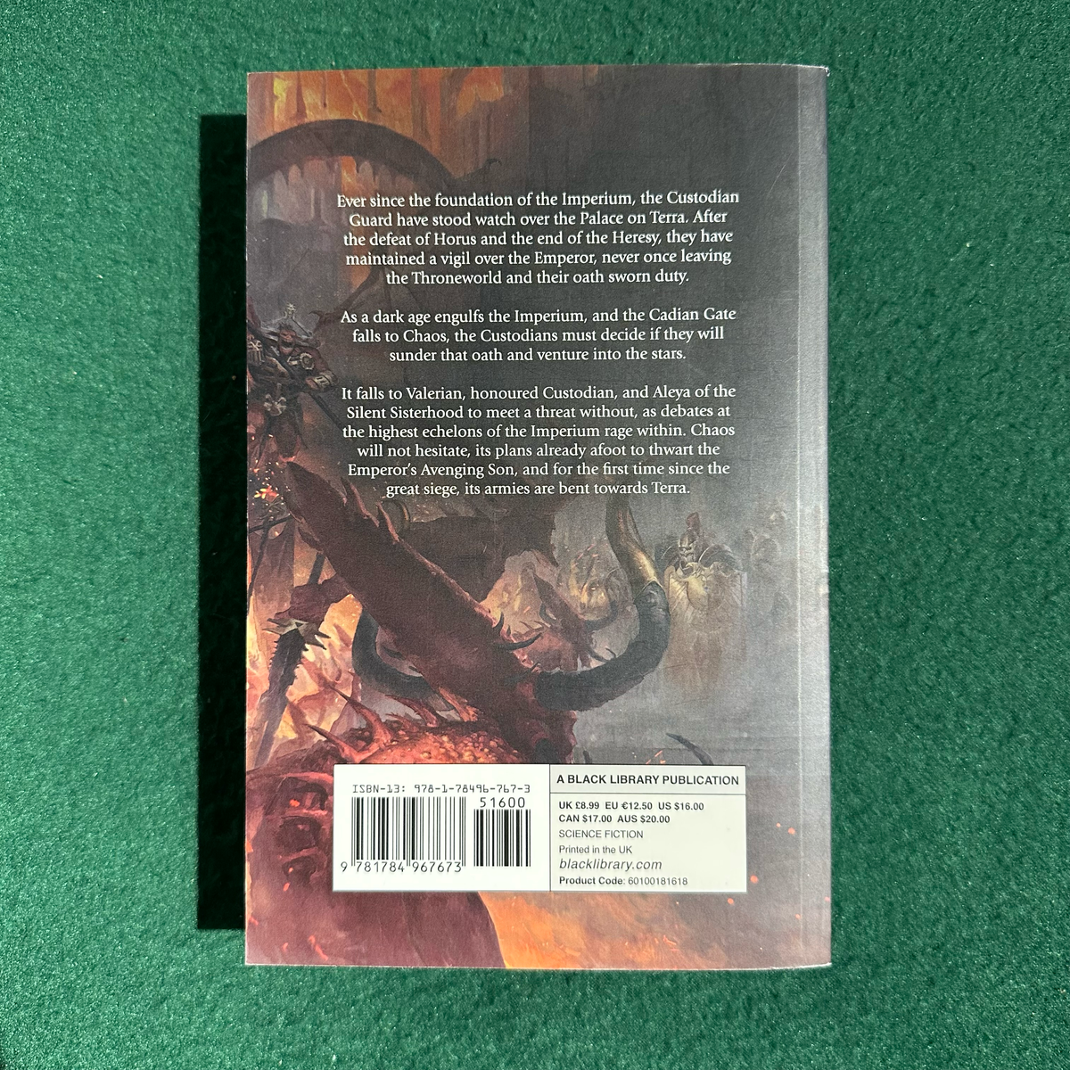 Sci-Fi Paperback: Chris Wraight - Warhammer 40k, Watchers of the Throne: The Emperor's Legion FIRST PRINTING