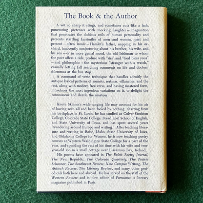 Vintage Poetry Hardback: Knute Skinner - Stranger with a Watch SIGNED FIRST EDITION