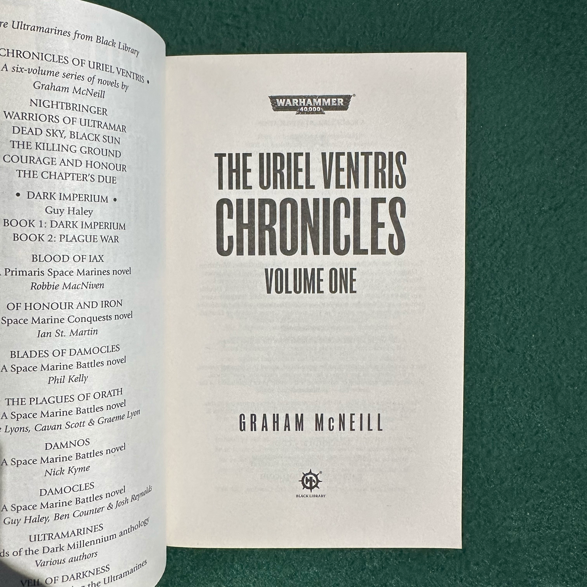 Sci-Fi Paperback: Graham McNeill - Warhammer 40k, The Uriel Ventris Chronicles, Volume One FIRST PRINTING