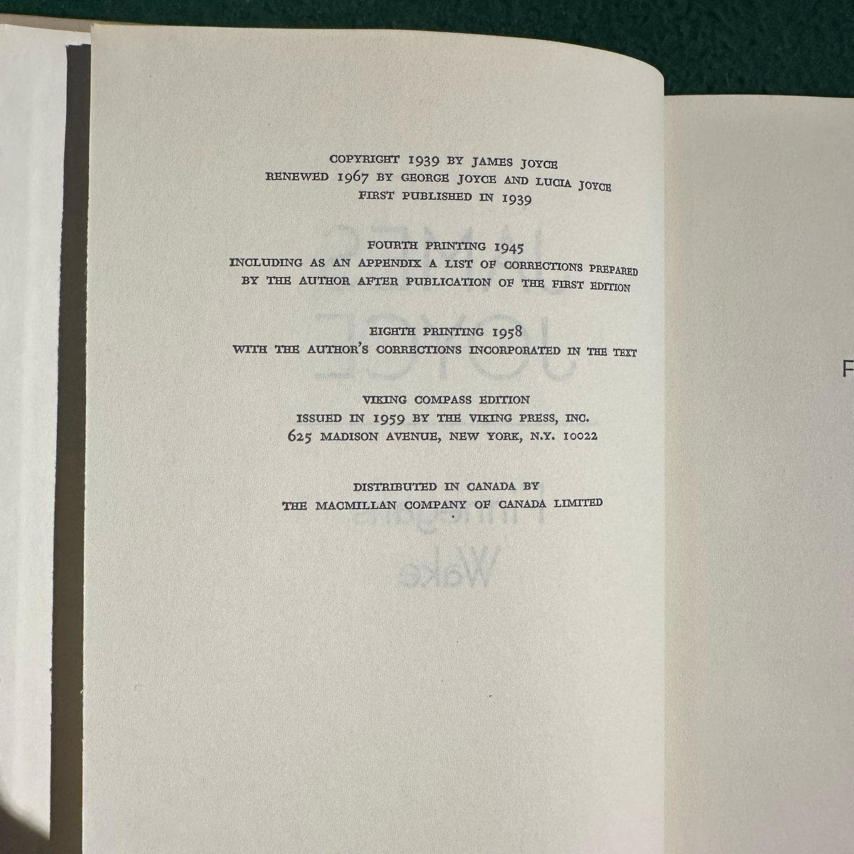 Vintage Fiction Hardbacks: James Joyce - Ulysses, Finnegans Wake, Dubliners, A Portrait of the Artist as a Young Man BCEs