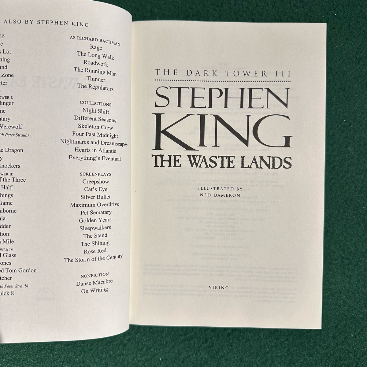 Vintage Fantasy Hardback: Stephen King - The Waste Lands, The Dark Tower III FIRST PRINTING