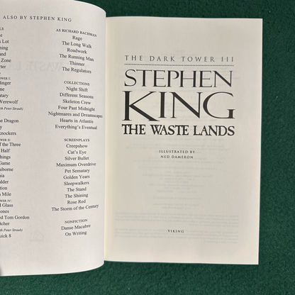 Vintage Fantasy Hardback: Stephen King - The Waste Lands, The Dark Tower III FIRST PRINTING