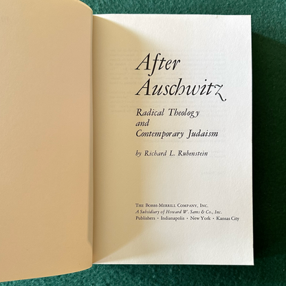 Vintage Non-Fiction Paperback: Richard L Rubenstein - After Aushwitz