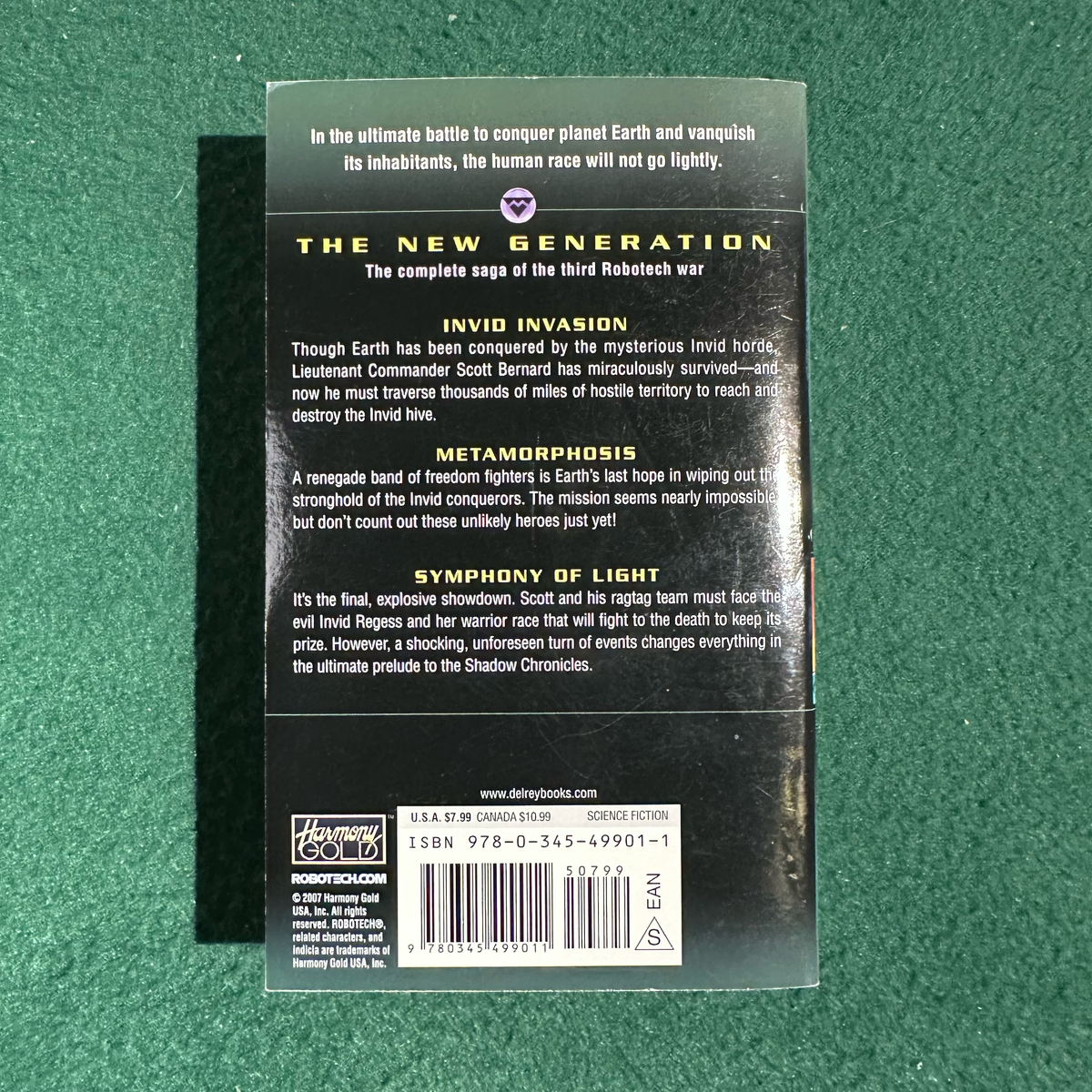 Sci-Fi Paperback: Jack McKinney - Robotech, The New Generation: The Invid Invasion FIRST PRINTING