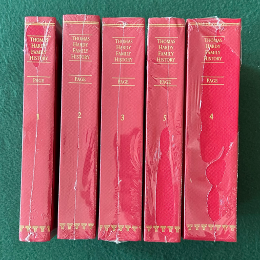 Vintage Non-Fiction Hardbacks: Thomas Hardy: Family History (Rtp Family Histories Series) Books 1-5