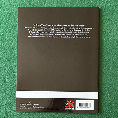 TTRPG Paperback: Eclipse Phase - Million Year Echo FIRST PRINT