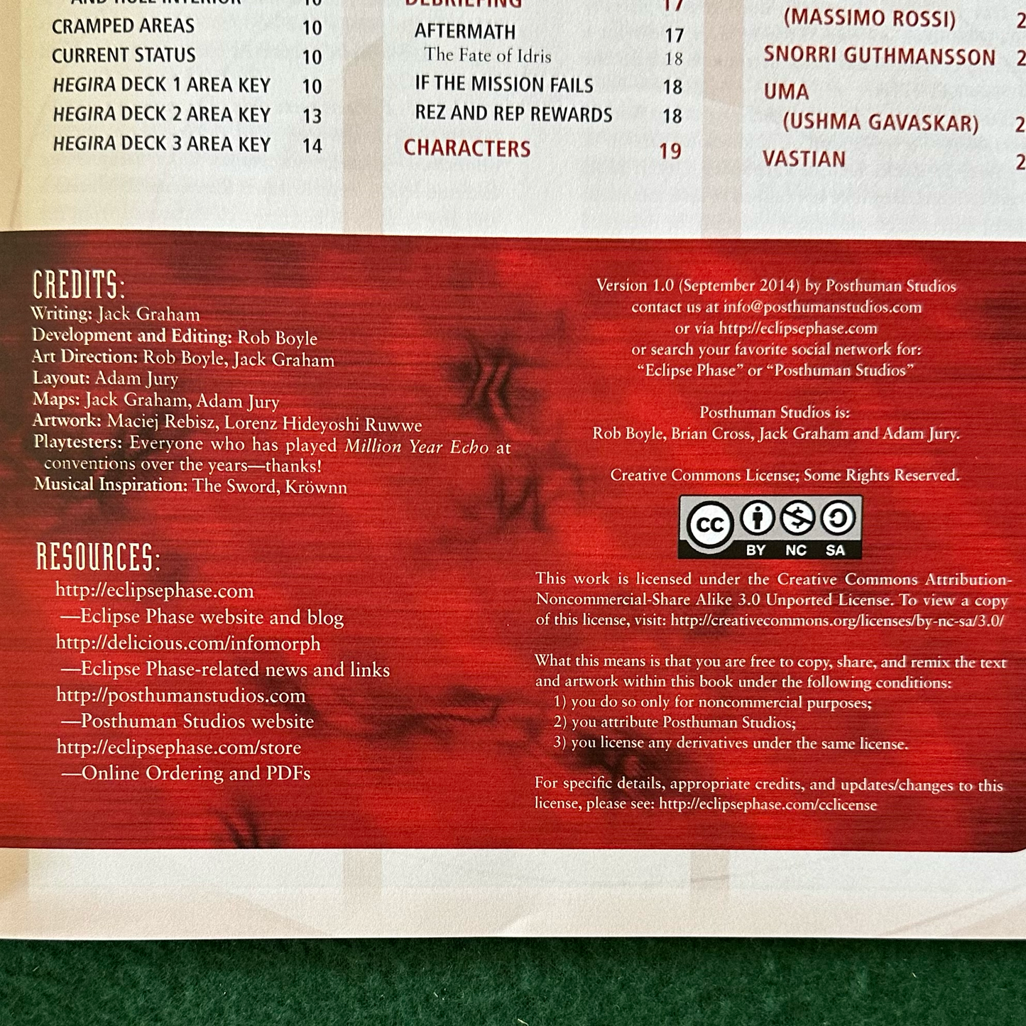 TTRPG Paperback: Eclipse Phase - Million Year Echo FIRST PRINT