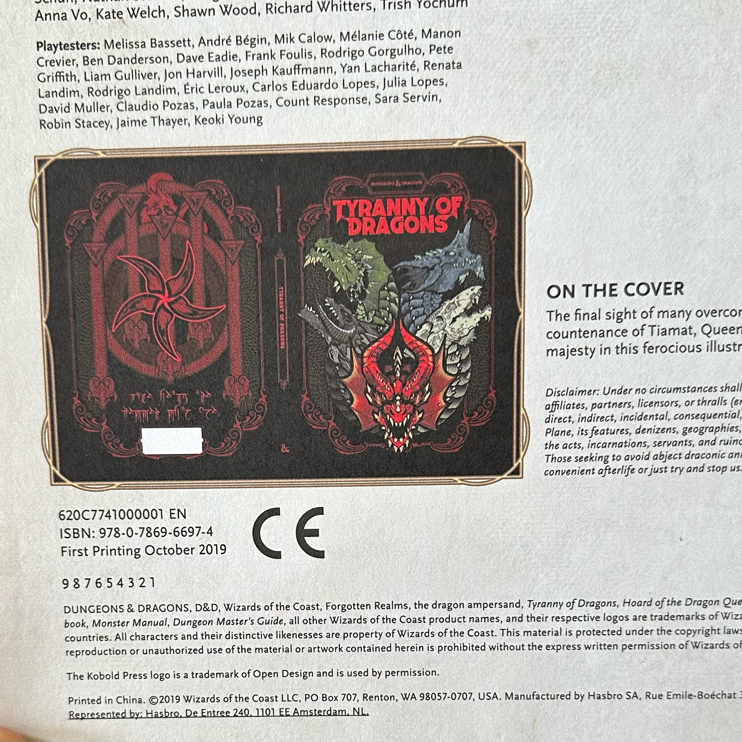 Dungeons & Dragons 5e Hardback: Tyranny of Dragons, Alternate Cover FIRST PRINT