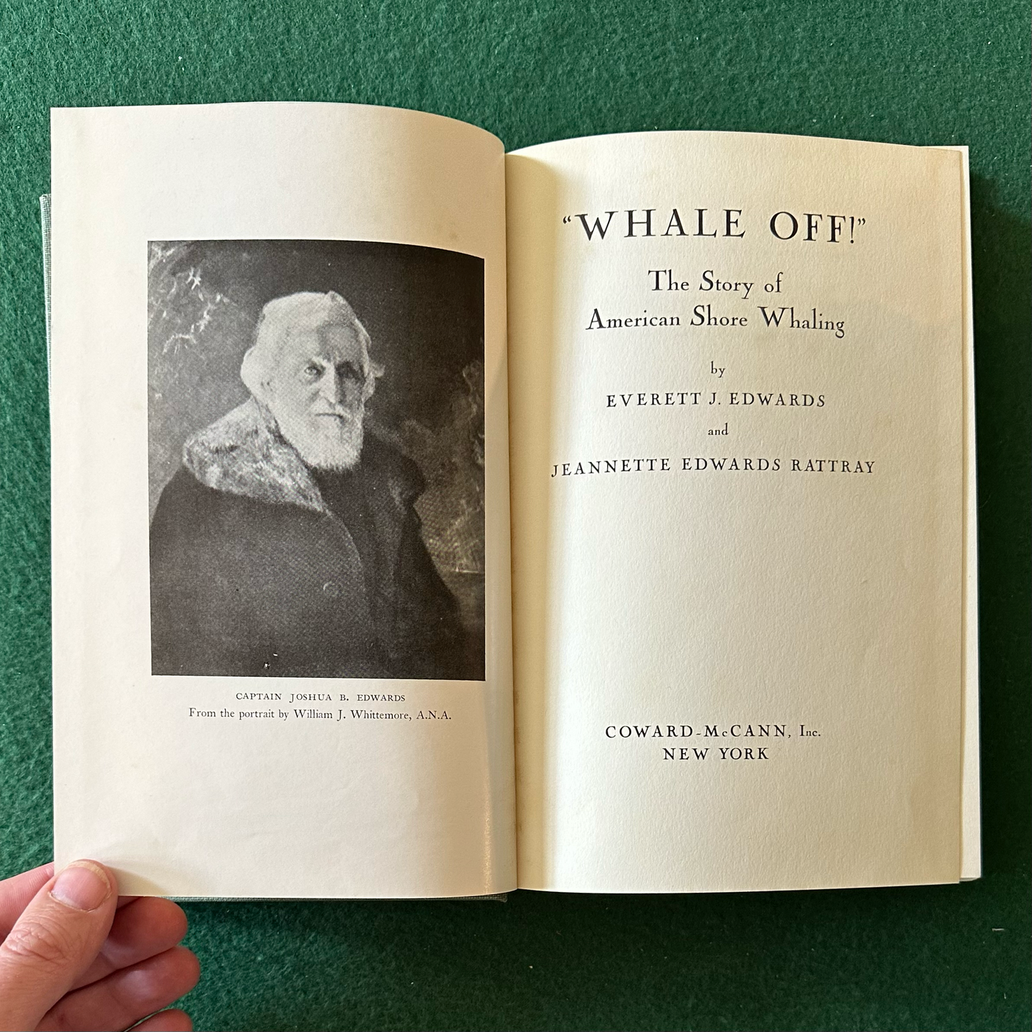 Vintage Non-Fiction Hardback: Everett J Edwards and Jeanette Edwards Rattray - "Whale Off!" SIGNED EDITION