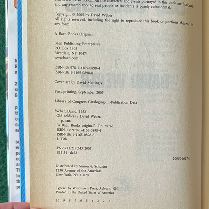 Sci-Fi Hardback: David Weber - Old Soldiers SIGNED FIRST EDITION