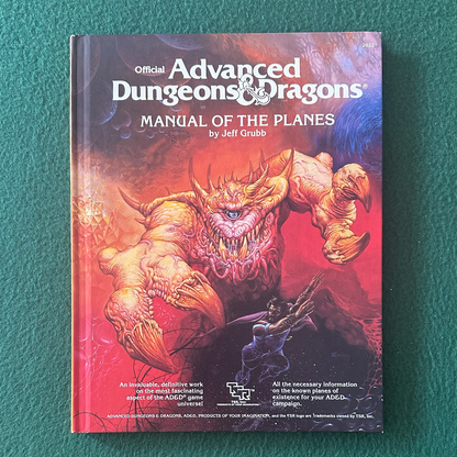 Vintage Advanced Dungeons & Dragons Accessory: Jeff Grubb - Manual of the Planes FIRST PRINTING