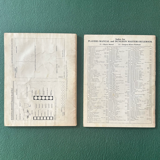 Vintage Dungeons & Dragons Accessory: Players Manual and DM's Rulebooks FIRST PRINTS NO BOX