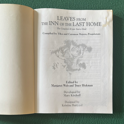 Dungeons & Dragons Source Book: Dragonlance: Leaves from the Inn of the Last Home SECOND PRINTING
