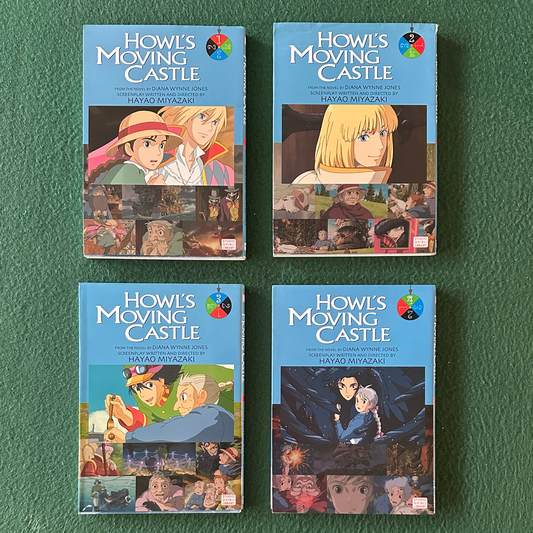 Manga Papberbacks: Hayao Miyazaki and Diana WYnne Jones - Howl's Moving Castle 1-4 FIRST PRINTINGS