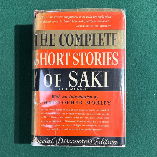 Vintage Non-Fiction Hardback: The Complete Short Stories of Saki (H H Munro) 1939