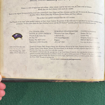 Dungeons & Dragons Accessory: Brian R James and Ed Greenwood - The Grand History of the Realms FIRST PRINTING