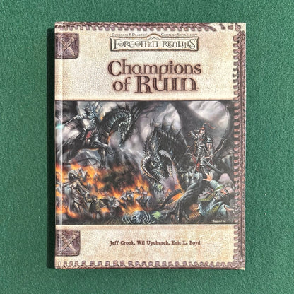 Dungeons & Dragons 3.5e Supplement: Forgotten Realms, Champions of Ruin FIRST PRINTING