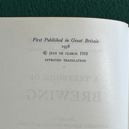 Vintage Non-Fiction Hardbacks: Jean de Clerck - The Textbook of Brewing Vol I & II FIRST EDITION