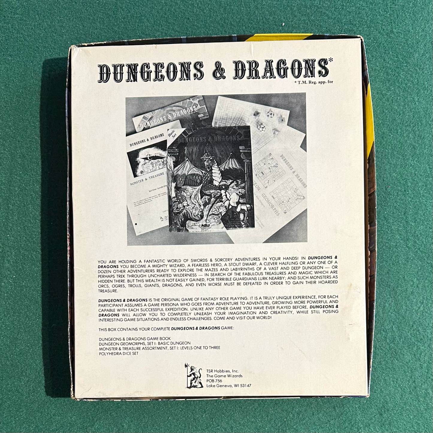 Vintage Dungeons & Dragons Box Set: "Holmes" Basic Set Lizard Logo FIRST PRINT COMPLETE