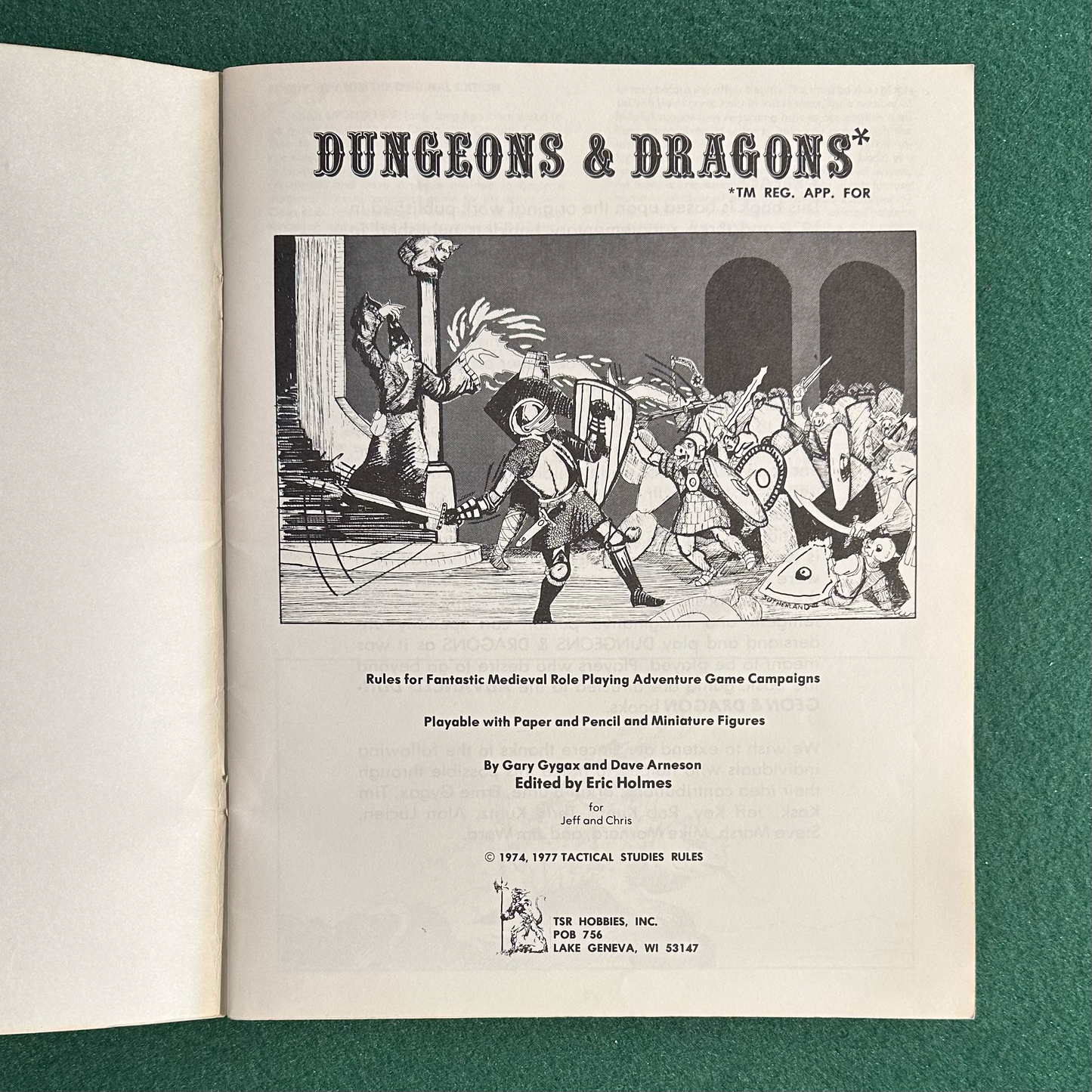Vintage Dungeons & Dragons Box Set: "Holmes" Basic Set Lizard Logo FIRST PRINT COMPLETE