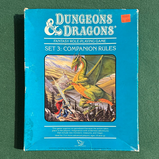 Vintage Dungeons & Dragons Accessory: Set 3: Companion Rules FIRST PRINT COMPLETE