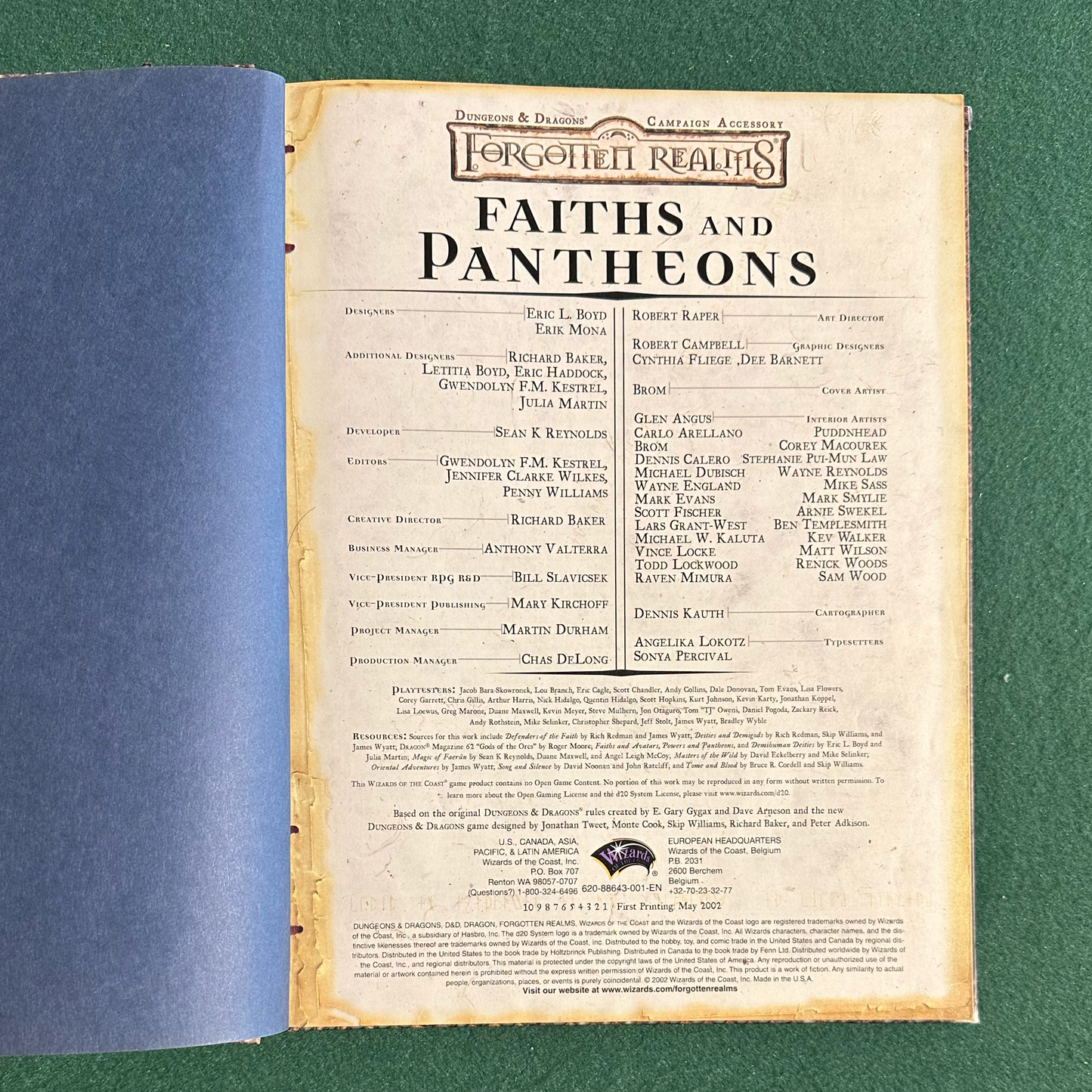 Vintage Dungeons & Dragons 3.5e Accessory: Forgotten Realms - Faiths and Pantheons FIRST PRINTING