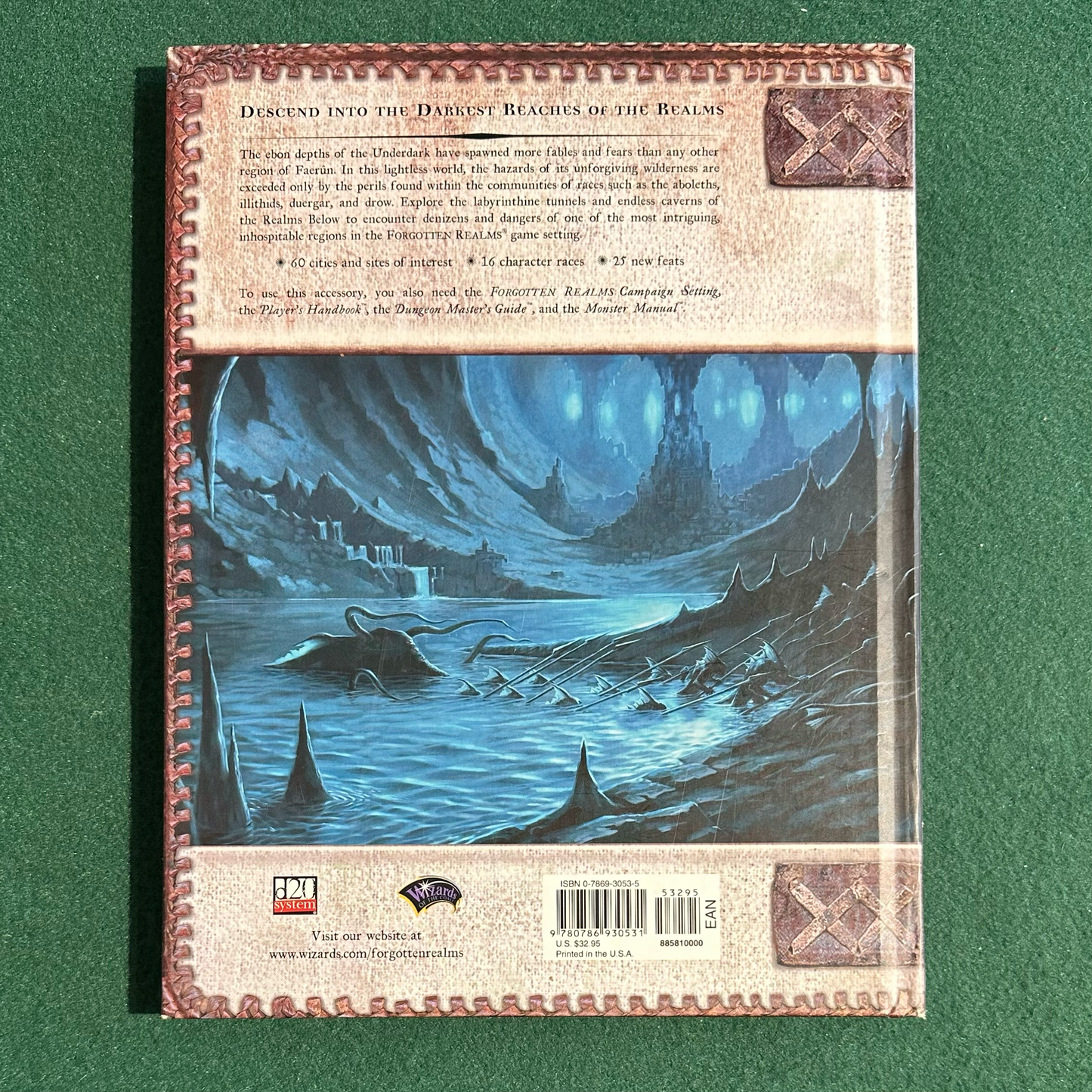 Vintage Dungeons & Dragons 3.5e Accessory: Forgotten Realms - Underdark FIRST PRINTING