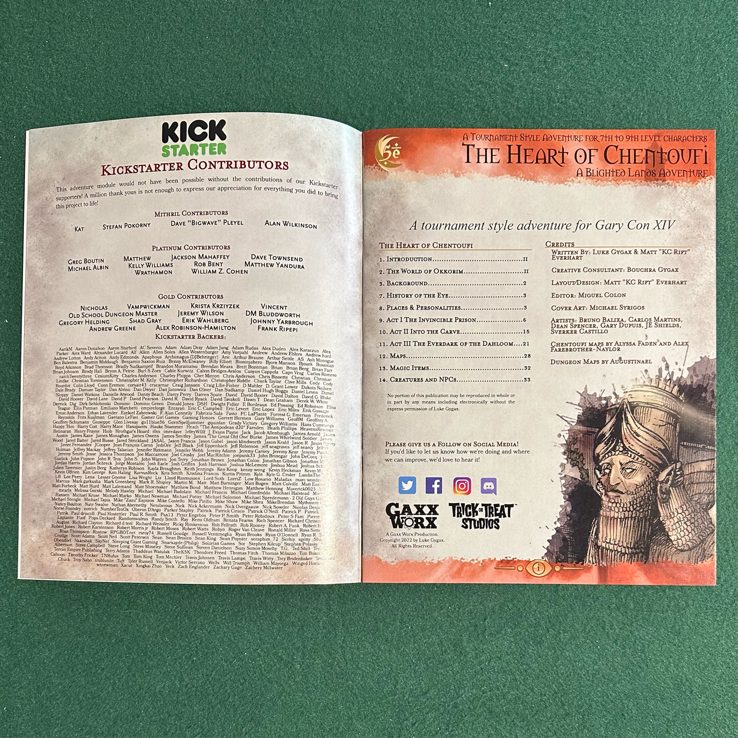 Dungeons & Dragons 5e Adventure Paperback: Luke Gygax's World of Okkorim - The Heart of Chentoufi
