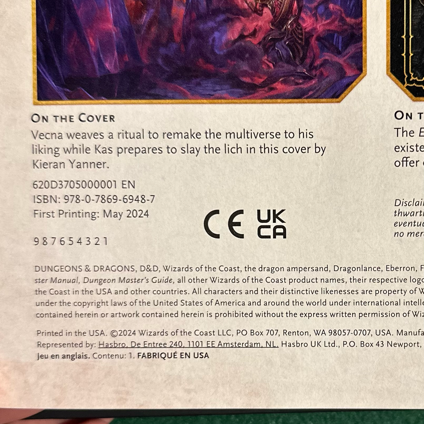 Dungeons & Dragons 5e Adventure: Vecna - Eve of Ruin Alternate Cover FIRST PRINT