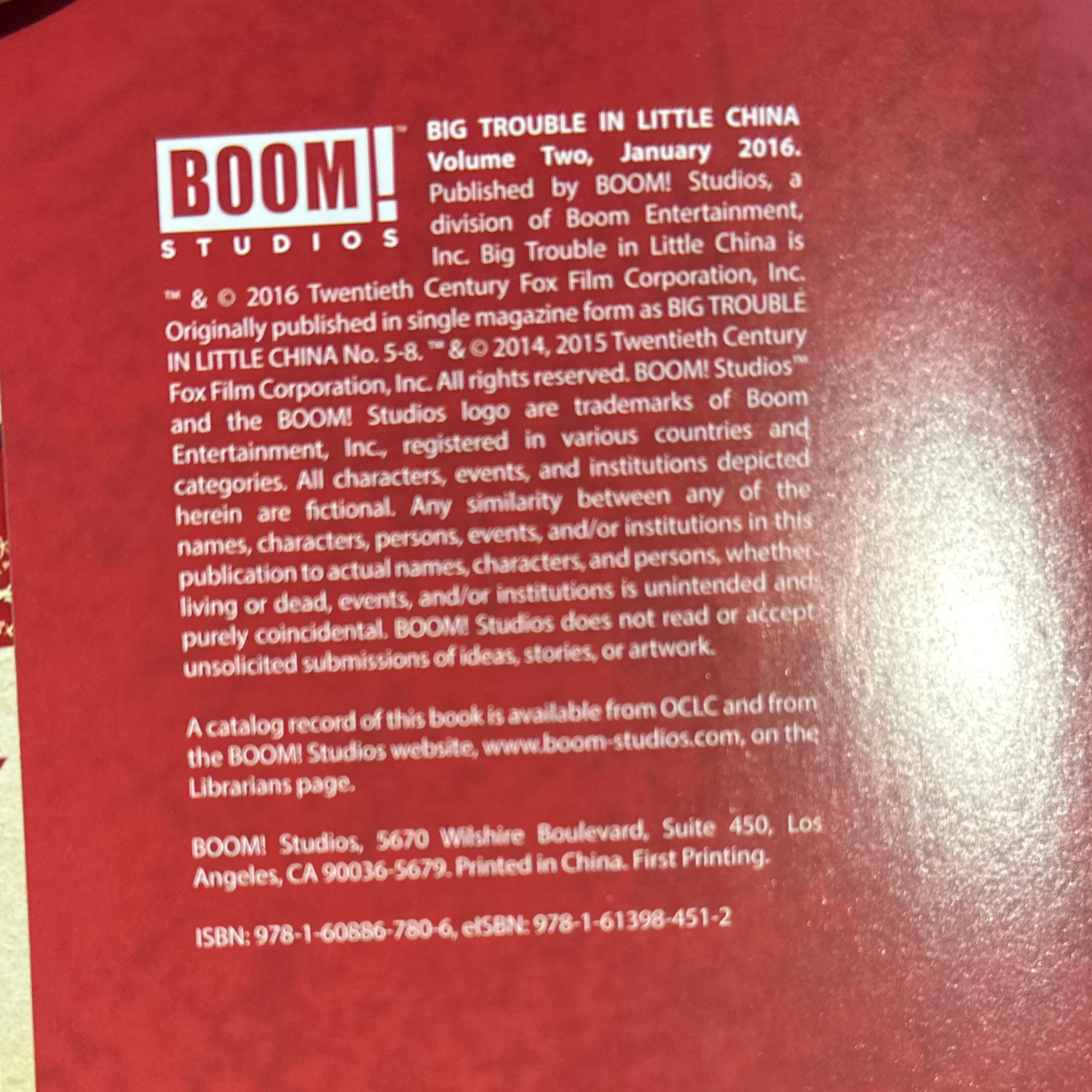 Graphic Novel Paperbacks: Big Trouble in Little China, Parts 1-4 FIRST/SECOND PRINTS